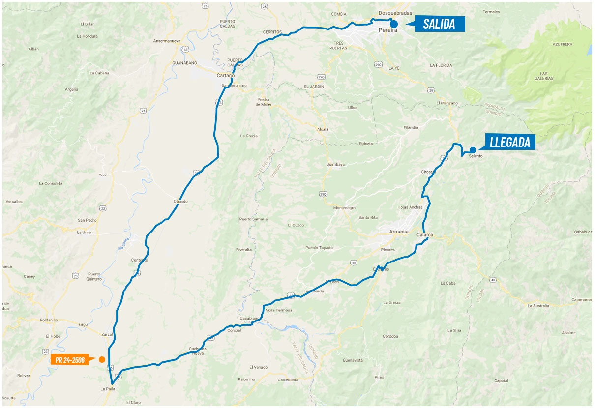 Streckenverlauf Colombia Oro y Paz 2018 - Etappe 5