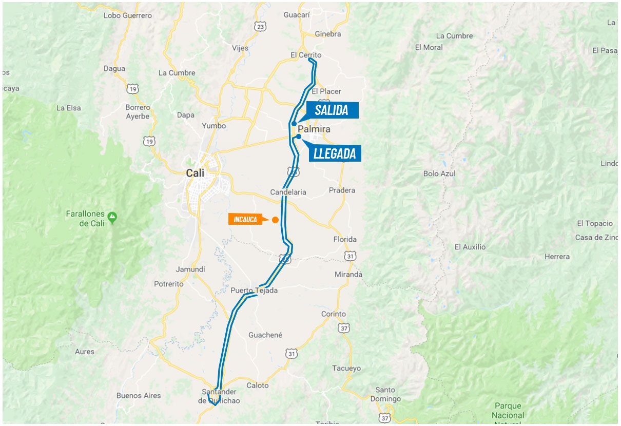 Streckenverlauf Colombia Oro y Paz 2018 - Etappe 2