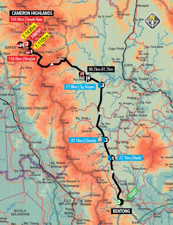 Streckenverlauf Le Tour de Langkawi 2018 - Etappe 5