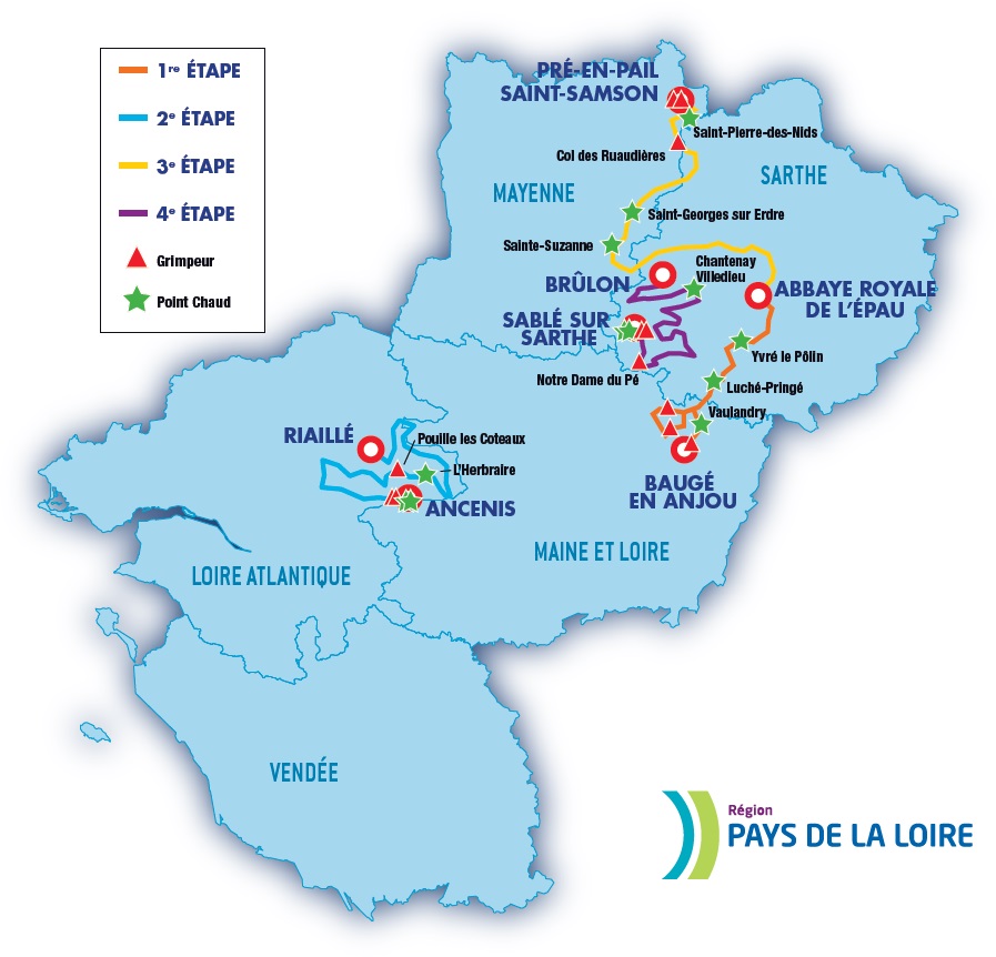 Streckenverlauf Circuit Cycliste Sarthe - Pays de la Loire 2018