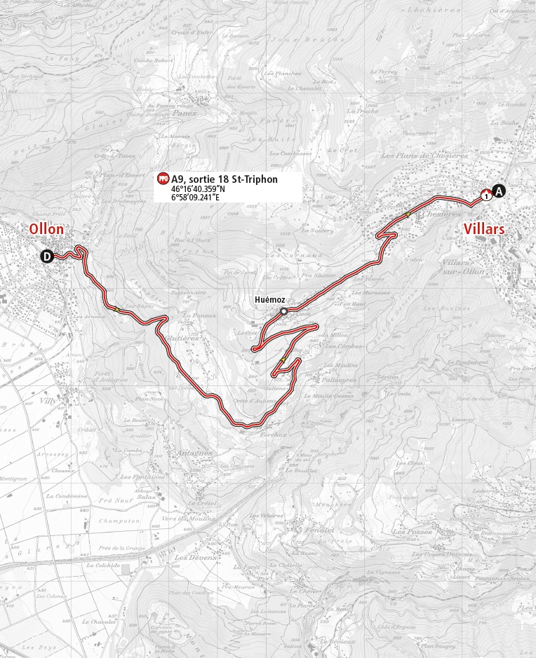 Streckenverlauf Tour de Romandie 2018 - Etappe 3