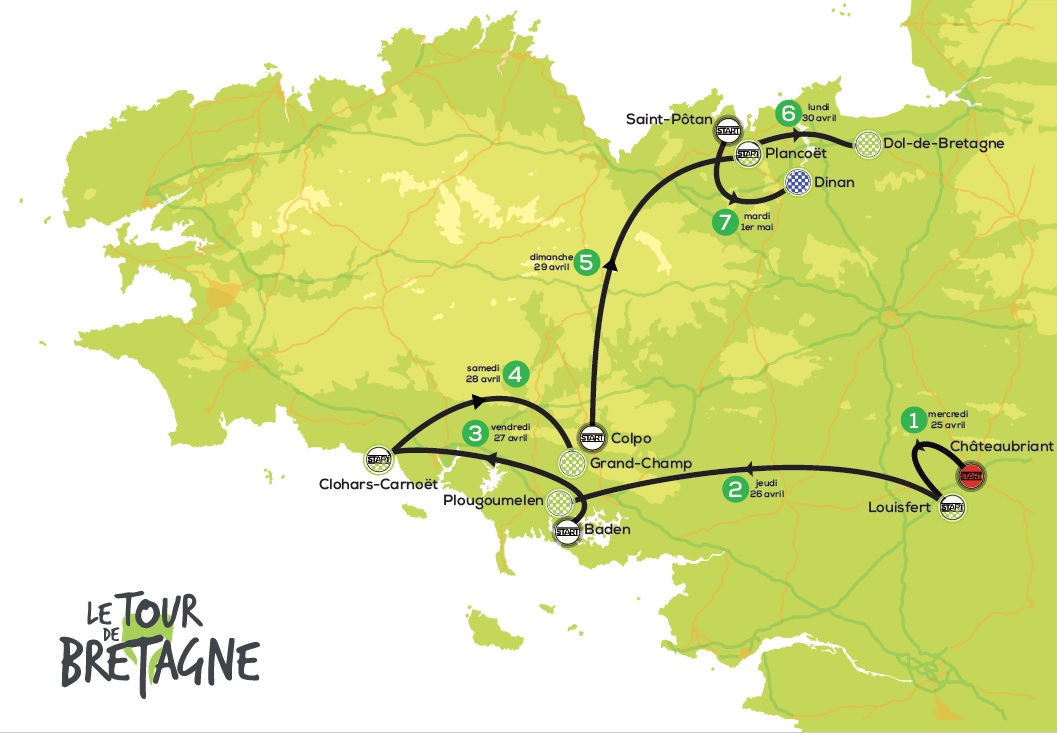 Streckenverlauf Le Tour de Bretagne Cycliste 2018