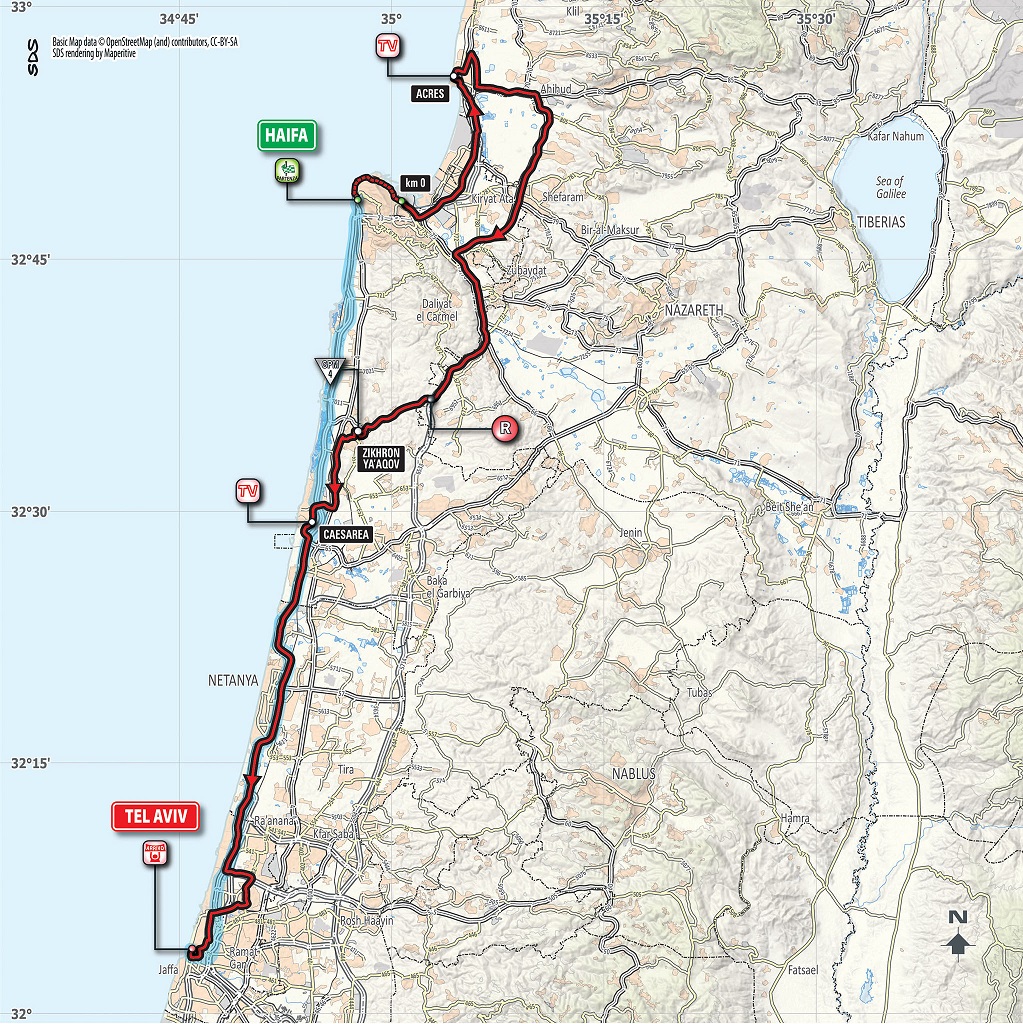Streckenverlauf Giro dItalia 2018 - Etappe 2