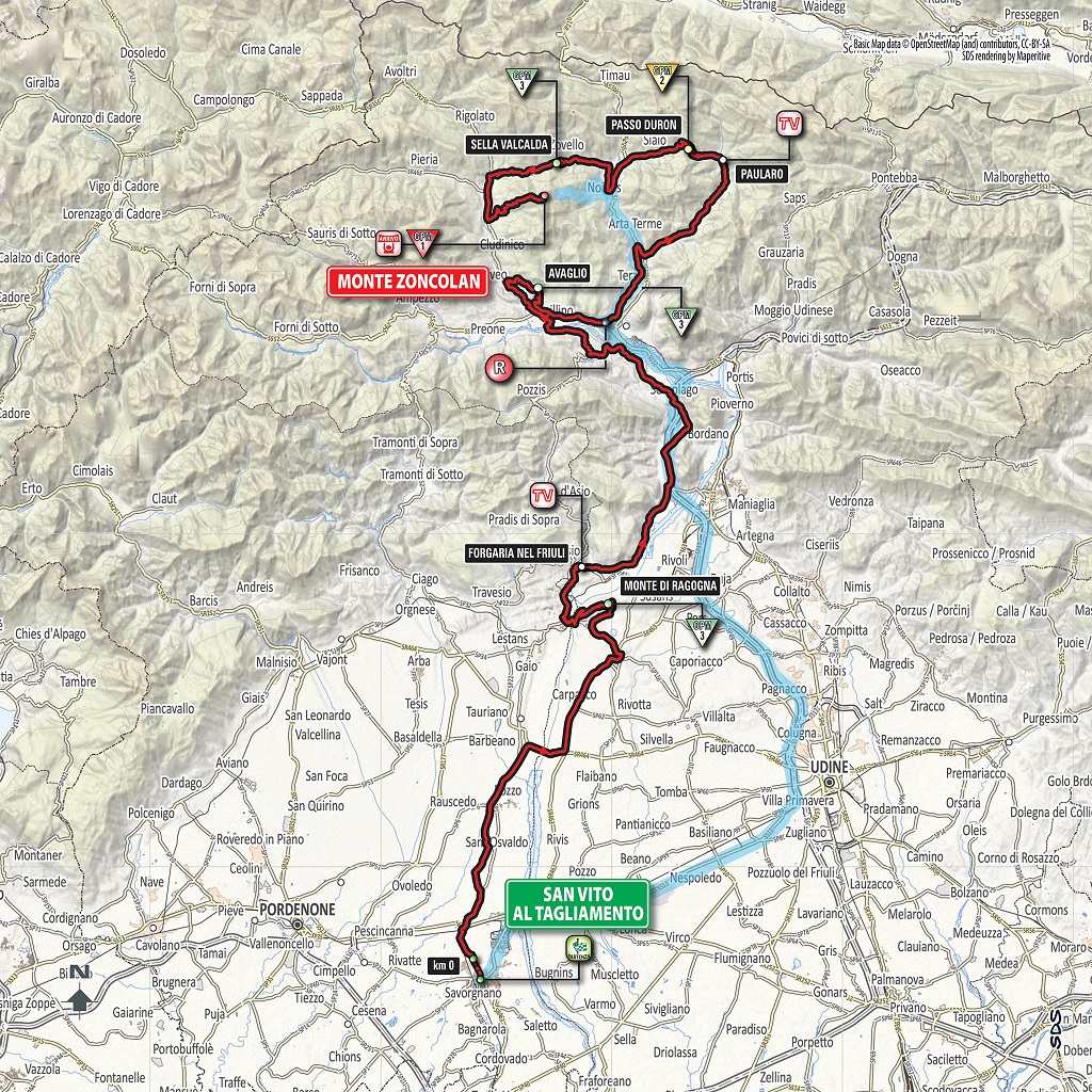 Streckenverlauf Giro dItalia 2018 - Etappe 14