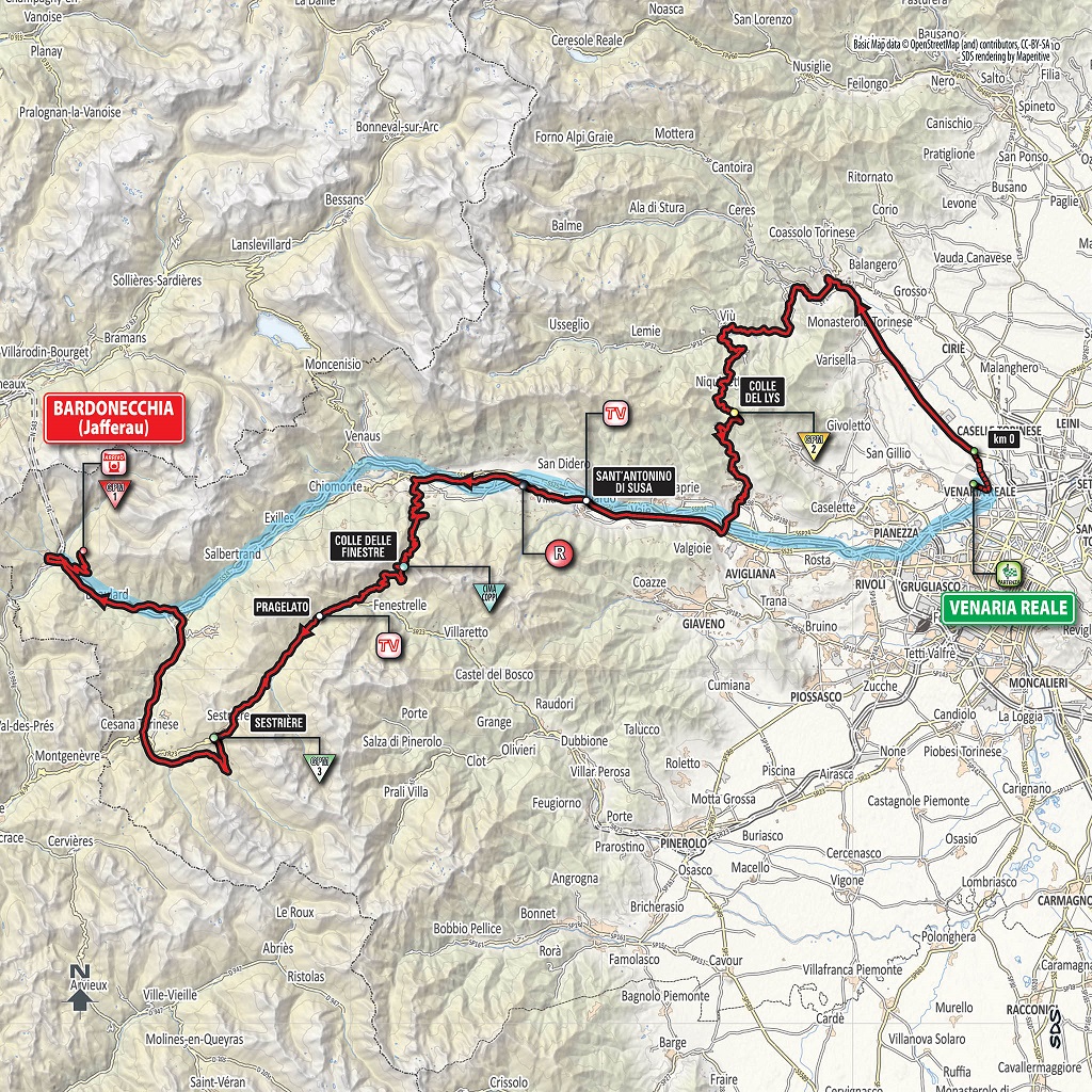Streckenverlauf Giro dItalia 2018 - Etappe 19
