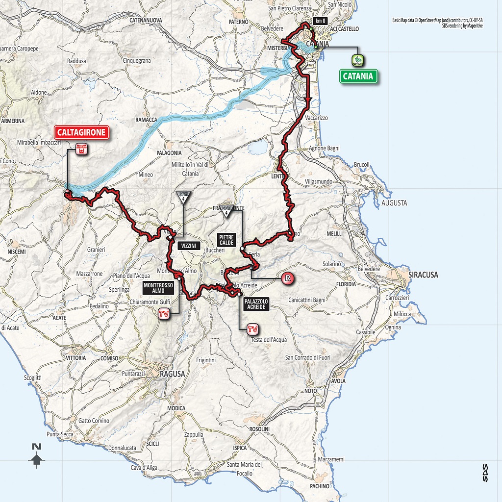 Streckenverlauf Giro dItalia 2018 - Etappe 4