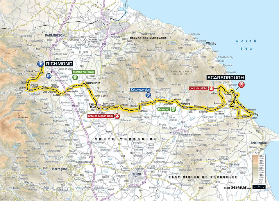 Streckenverlauf Tour de Yorkshire 2018 - Etappe 3
