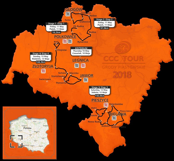 Streckenverlauf CCC Tour - Grody Piastowskie 2018
