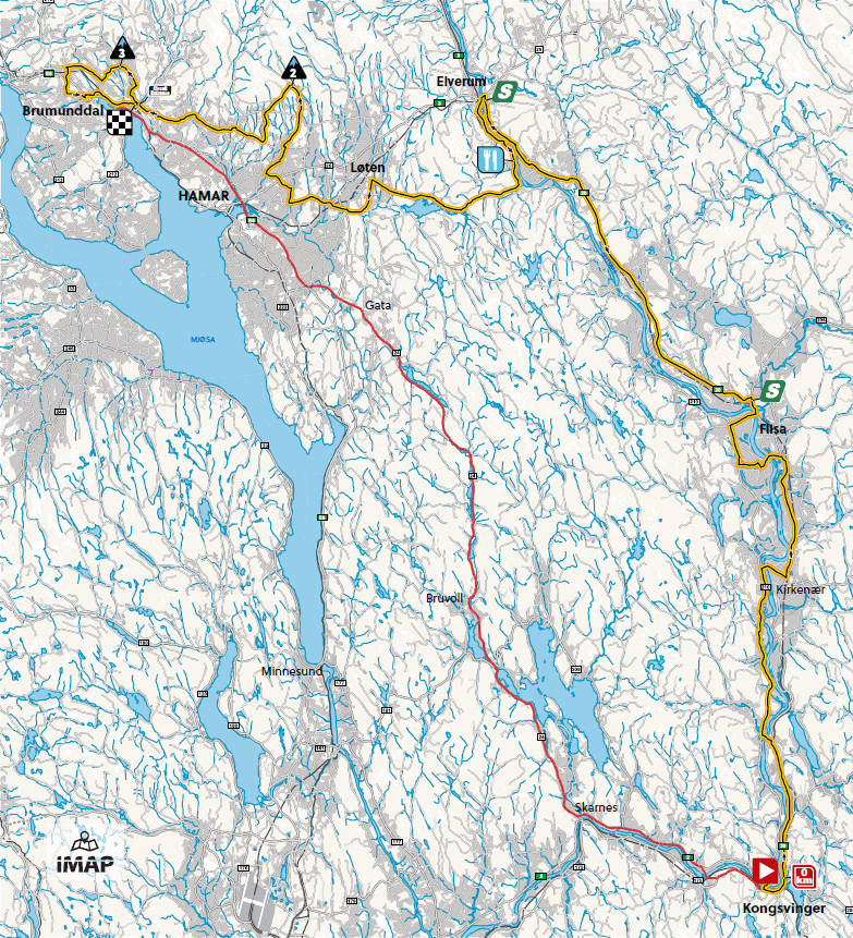 Streckenverlauf Tour of Norway 2018 - Etappe 4
