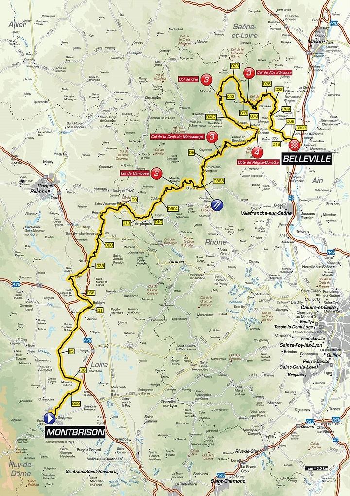 Streckenverlauf Critérium du Dauphiné 2018 - Etappe 2