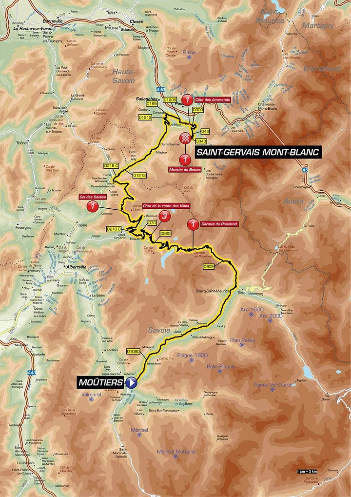 Streckenverlauf Critrium du Dauphin 2018 - Etappe 7