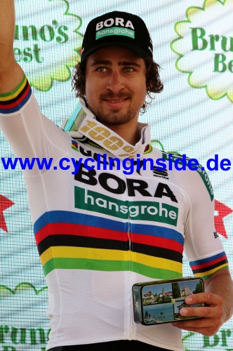 Weltmeister Peter Sagan feiert seinen 16. Etappensieg bei der Tour de Suisse