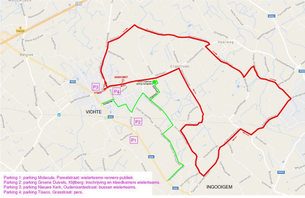 Streckenverlauf Nationale Meisterschaften Belgien 2018 - Einzelzeitfahren