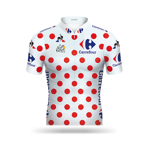Reglement Tour de France 2018 - Weies Trikot mit roten Punkten (Bergwertung)
