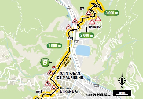 Streckenverlauf Tour de France 2018 - Etappe 12, Zwischensprint