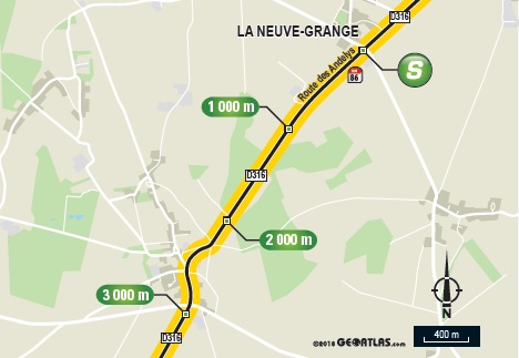 Streckenverlauf Tour de France 2018 - Etappe 8, Zwischensprint