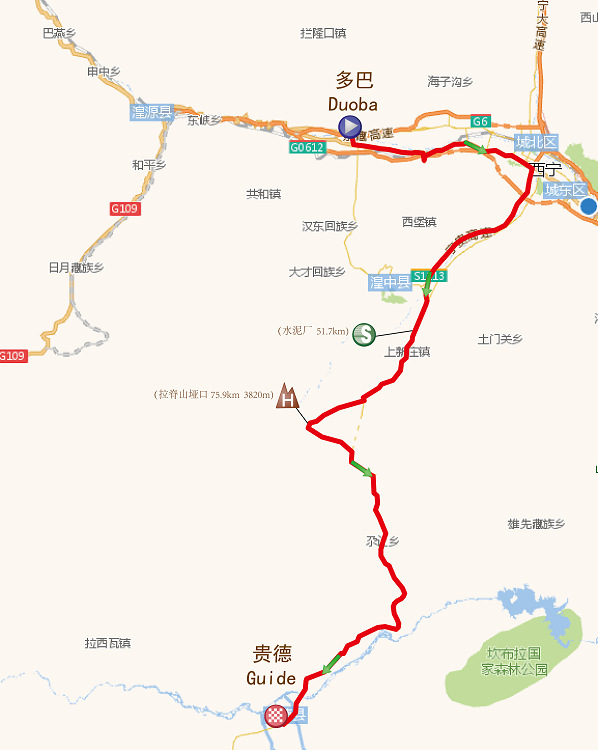 Streckenverlauf Tour of Qinghai Lake 2018 - Etappe 3
