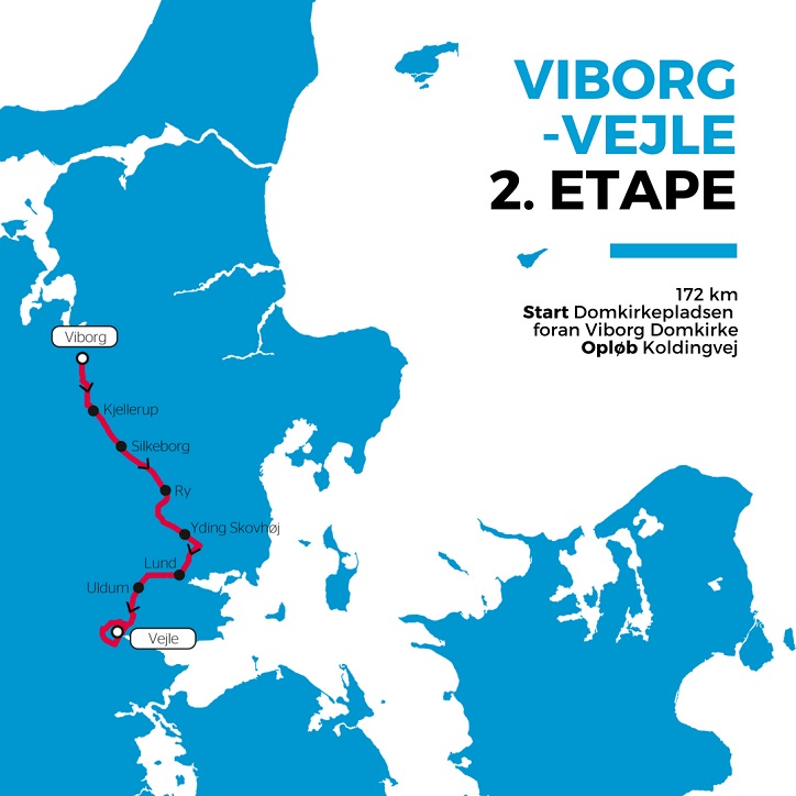 Streckenverlauf PostNord Danmark Rundt 2018 - Etappe 2