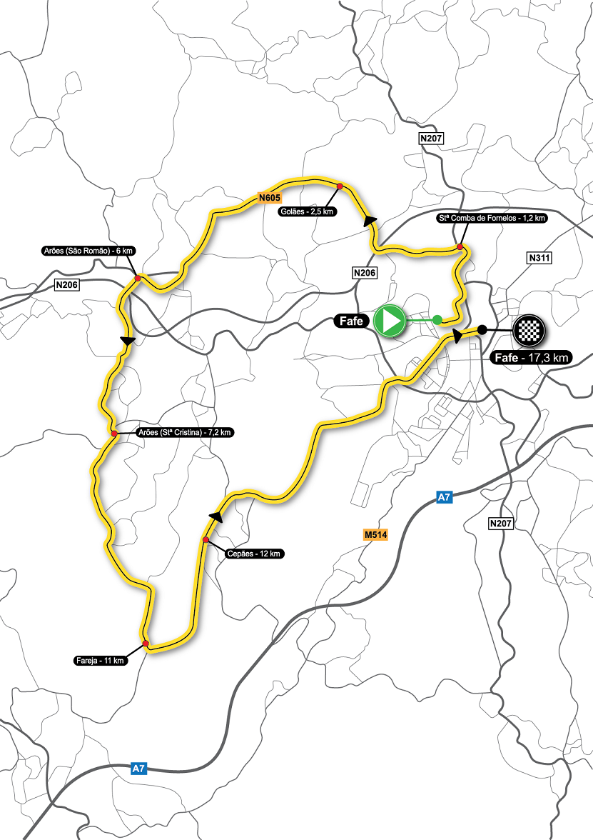 Streckenverlauf Volta a Portugal em Bicicleta Santander 2018 - Etappe 10