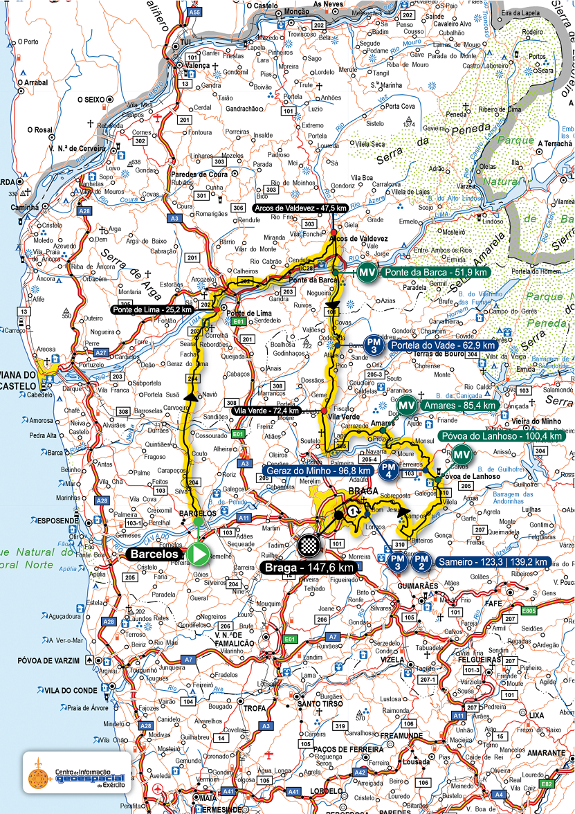 Streckenverlauf Volta a Portugal em Bicicleta Santander 2018 - Etappe 8