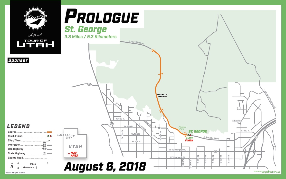 Streckenverlauf The Larry H. Miller Tour of Utah 2018 - Prolog
