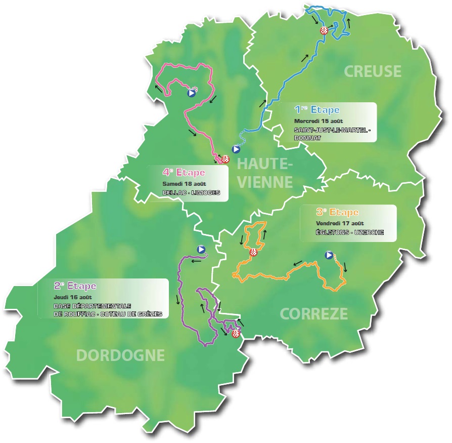Streckenverlauf Tour du Limousin - Nouvelle Aquitaine 2018