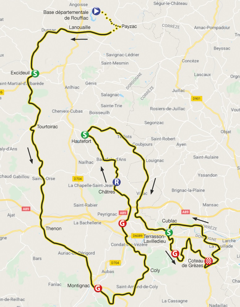 Streckenverlauf Tour du Limousin - Nouvelle Aquitaine 2018 - Etappe 2