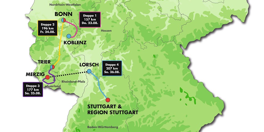 Streckenverlauf Deutschland Tour 2018