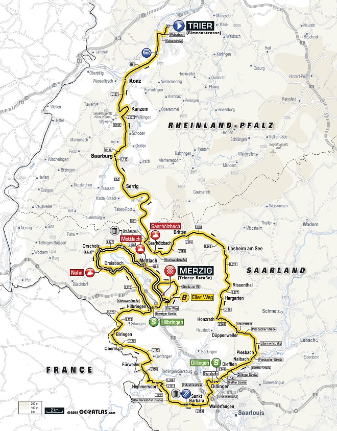 Streckenverlauf Deutschland Tour 2018 - Etappe 3