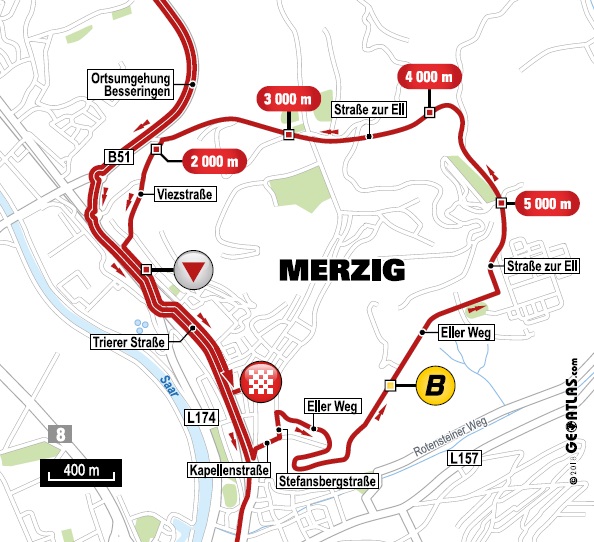 Streckenverlauf Deutschland Tour 2018 - Etappe 3, Zielankunft