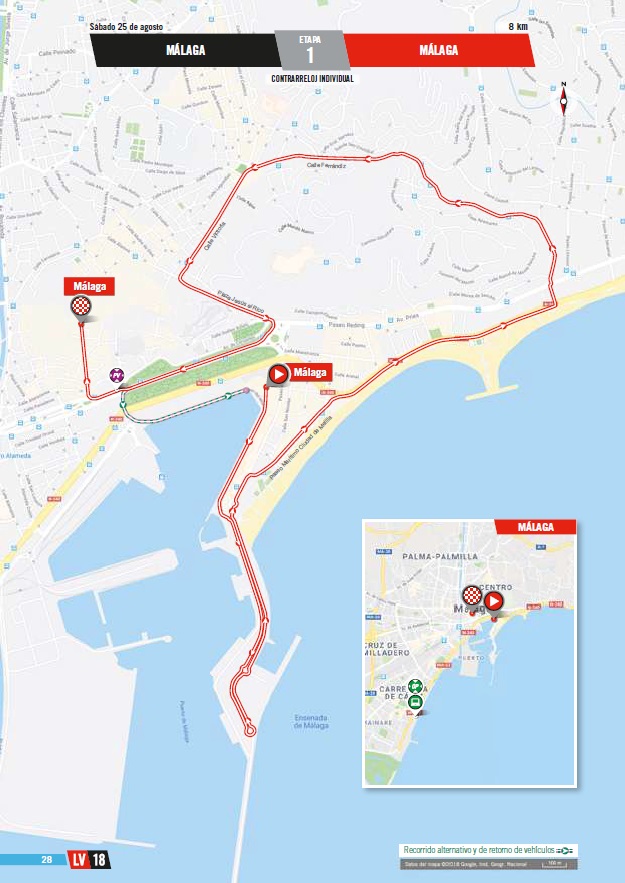 Streckenverlauf Vuelta a Espaa 2018 - Etappe 1