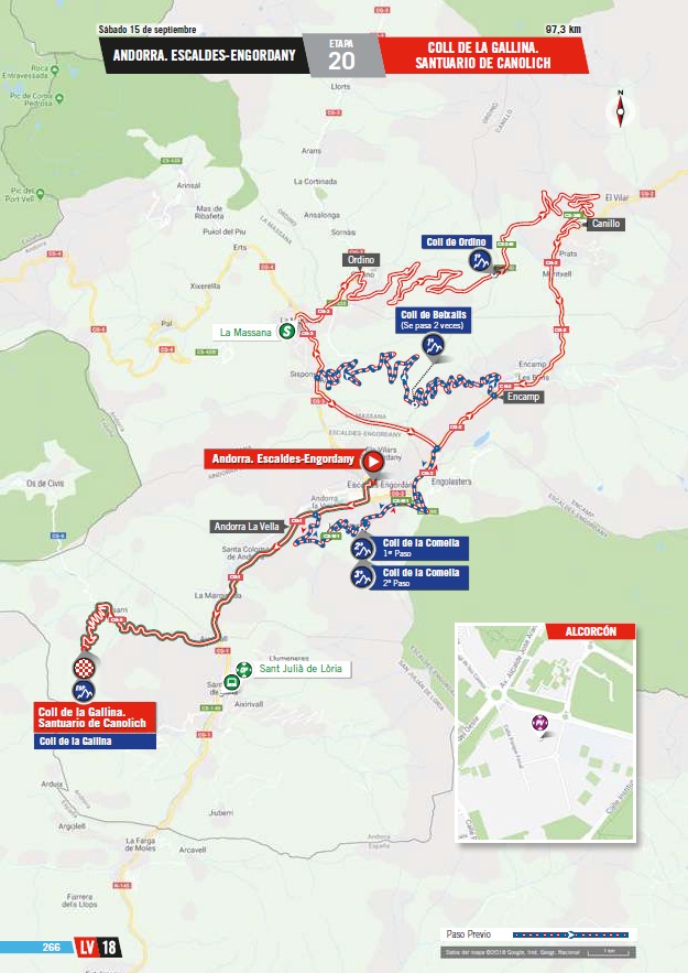 Streckenverlauf Vuelta a Espaa 2018 - Etappe 20