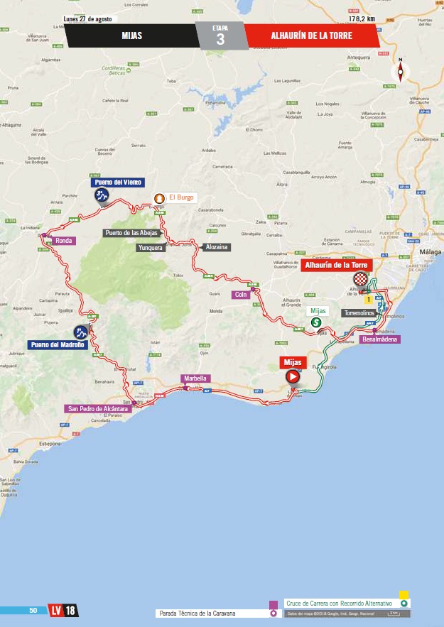 Streckenverlauf Vuelta a Espaa 2018 - Etappe 3