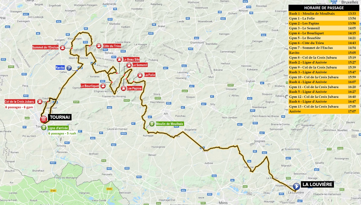 Streckenverlauf Tour de lEuromtropole 2018