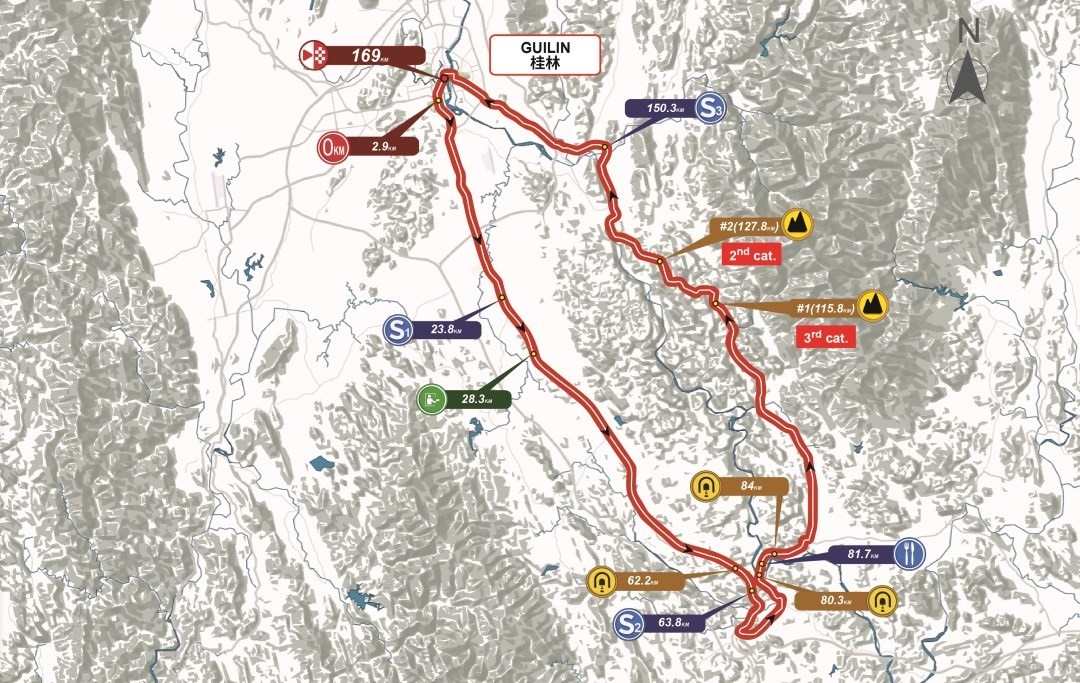 Streckenverlauf Gree-Tour of Guangxi 2018 - Etappe 6