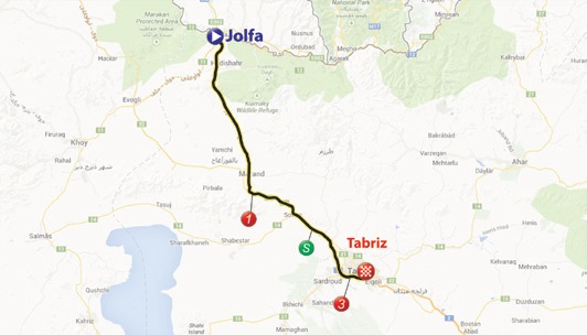 Streckenverlauf Tour of Iran (Azarbaijan) 2018 - Etappe 3