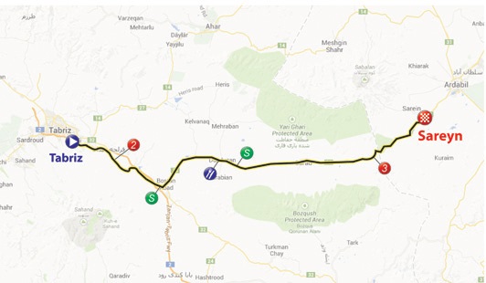 Streckenverlauf Tour of Iran (Azarbaijan) 2018 - Etappe 4