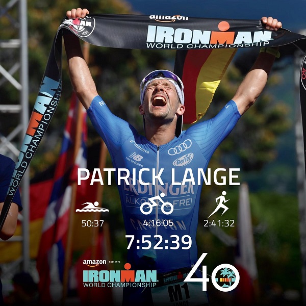 Patrick Lange verteidigt seinen Titel beim Ironman Hawaii in deutlich unter 8 Stunden (Foto: twitter.com/IRONMANtri)