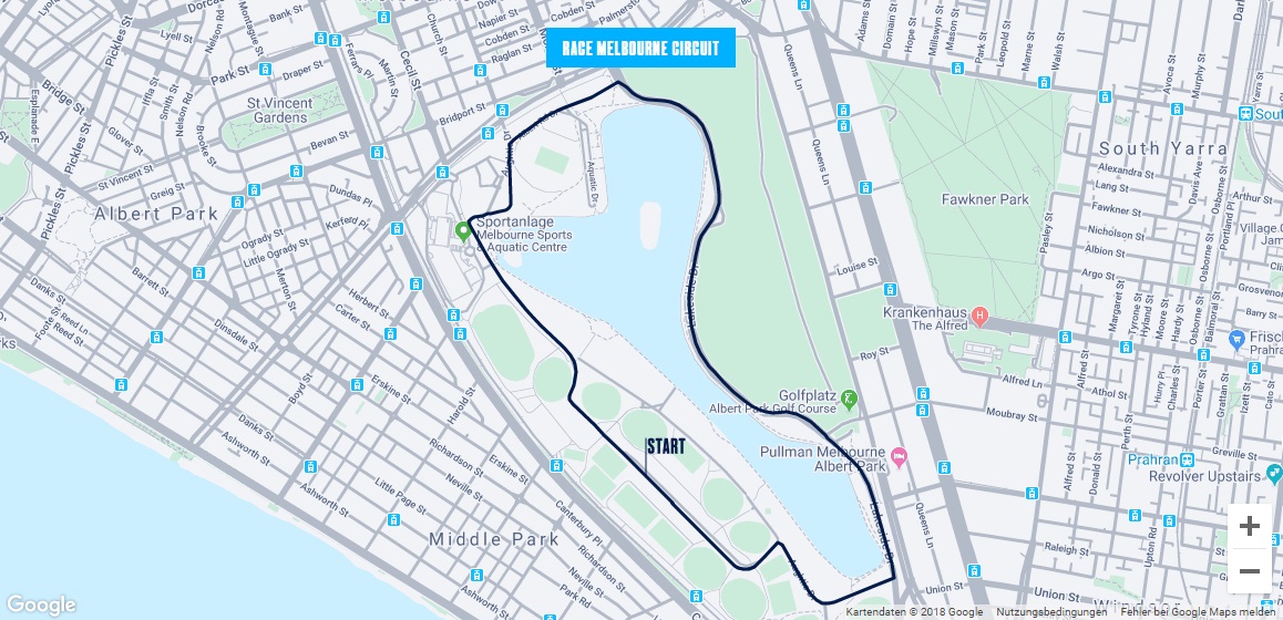 Streckenverlauf Race Melbourne 2019
