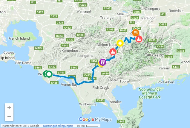 Streckenverlauf Herald Sun Tour 2019 - Etappe 2