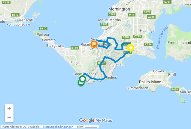 Streckenverlauf Herald Sun Tour 2019 - Etappe 4