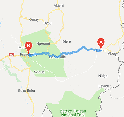 Streckenverlauf La Tropicale Amissa Bongo 2019 - Etappe 3