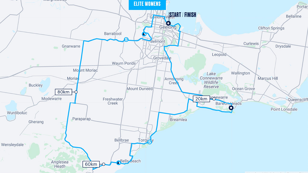 Streckenverlauf Cadel Evans Great Ocean Road Race 2019 (Frauen)