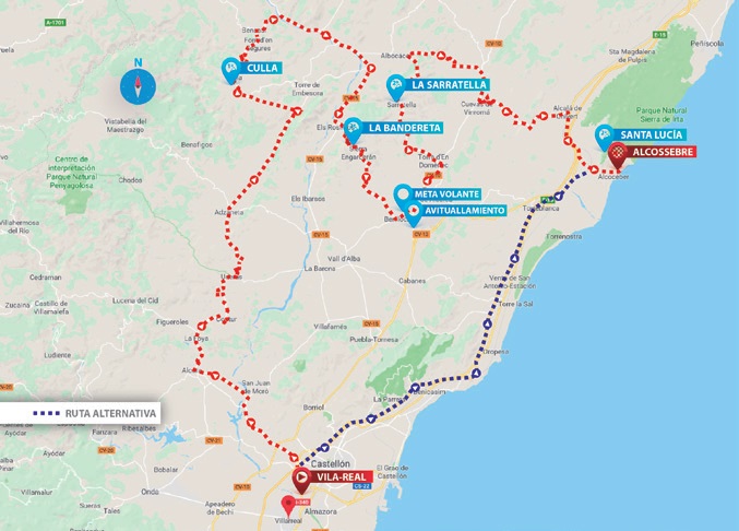 Streckenverlauf Volta a la Comunitat Valenciana 2019 - Etappe 4