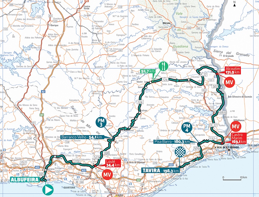 Streckenverlauf Volta ao Algarve em Bicicleta 2019 - Etappe 4