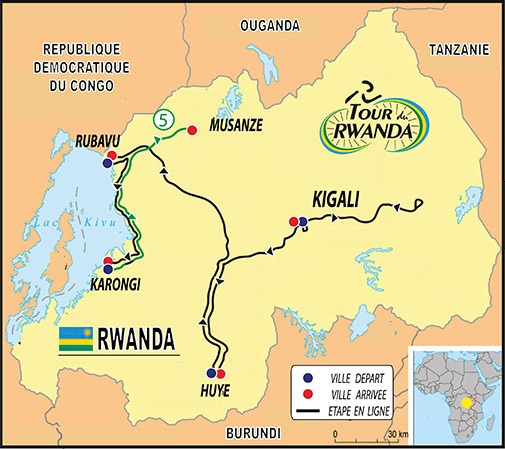 Streckenverlauf Tour du Rwanda 2019 - Etappe 5