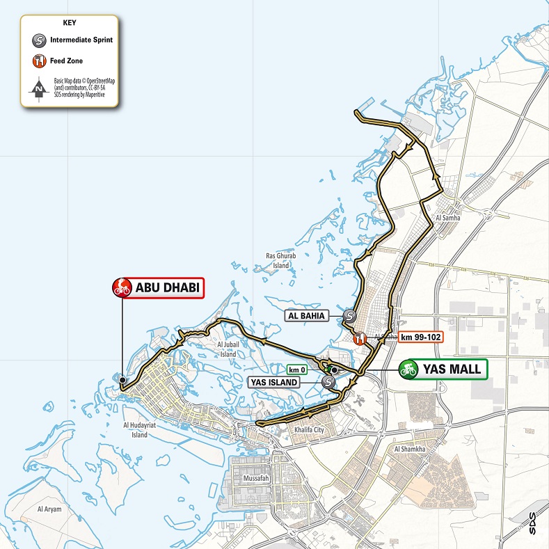 Streckenverlauf UAE Tour 2019 - Etappe 2