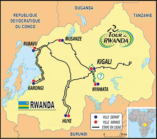 Streckenverlauf Tour du Rwanda 2019 - Etappe 7