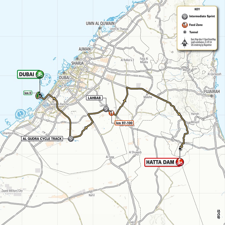 Streckenverlauf UAE Tour 2019 - Etappe 4