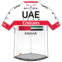 Trikot UAE Team Emirates (UAD) 2019 (Quelle: UCI)